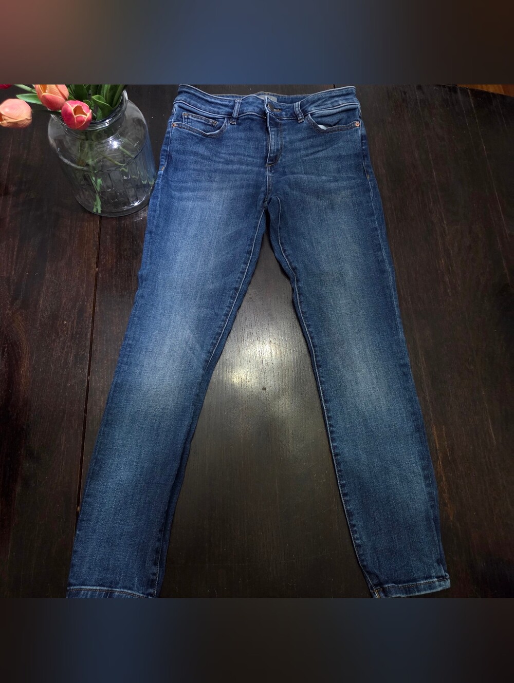 DL1961 Women's Skinny Jeans in Medium Blue Wash